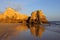 Portugal, Algarve, PortimÃ£o, Praia do Vau. Sandy beach and cliffs.