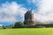 Portugal Azores, Terceira Island, Doze Ribeiras. Traditional windmill in the Azores