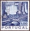 PORTUGAL - CIRCA 1970: A stamp printed in Portugal shows Distillation Plant and Pipelines, circa 1970.