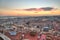 Portugal, Europe - Viewpoint to Lisbon downtown at sunset