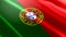 Portugal flag closeup footage background