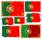 Portugal flag collection vector