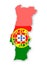 Portugal Flag Country Contour Vector Icon