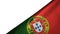 Portugal flag right side with blank copy space