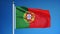 Portugal flag in slow motion seamlessly looped with alpha