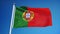 Portugal flag in slow motion seamlessly looped with alpha