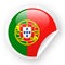 Portugal Flag Vector Round Corner Paper Icon