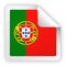 Portugal Flag Vector Square Corner Paper Icon