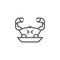 Portugal, food, crab icon. Element of Portugal icon. Thin line icon for website design and development, app development