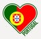 Portugal heart flag badge.