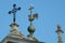 Portugal, Lisbon, 42 Largo Necessidades, Palace of Necessities, cross and weathervane on the palace roof
