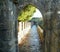 Portugal, Lisbon, Saint George\\\'s Castle, courtyard of the fortress, passages on the fortress walls