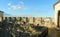 Portugal, Lisbon, Saint George\\\'s Castle, courtyard of the fortress, passages on the fortress walls