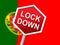 Portugal lockdown sign in solitary confinement or stay home - 3d Illustration