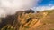 Portugal, Madeira, View of the mountains near Pico de Arieiro. aerial