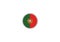 Portugal national flag circle shape