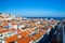 Portugal, panoramic view of old town Lisbon in summer, touristic centre of Lisbon