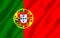 Portugal realistic flag illustration.