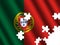 Portugal rippled flag jigsaw