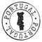 Portugal Silhouette Postal Passport. Stamp Round Vector Icon Map. Design  Travel Postmark.