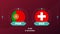 Portugal switzerland playoff round of 16 match Football 2022. 2022 World Football championship match versus teams intro sport