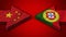 Portugal vs China Arrow Flags â€“ 3D Illustrations