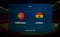 Portugal vs Ghana. Football scoreboard broadcast graphic