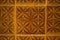 Portugese ceramic brown wall tiles background