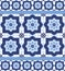 Portuguese azulejo tiles. Seamless patterns.