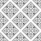 Portuguese black and white mediterranean seamless tile pattern.