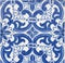 Portuguese blue azulejo tile