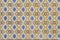 Portuguese Blue and Yellow Glazed Tiles, Textures, Craft