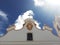 Portuguese church in full summer sun