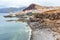 Portuguese coast with sea beach mountains and village