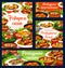 Portuguese cuisine vector posters, banner set