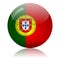 Portuguese flag glass icon vector illustration