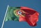 Portuguese flag waving to the wind