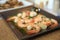 Portuguese garlic and herb boiled Prawns Tapas