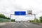 Portuguese highway autobahn with large blue direction sign