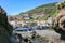 Portuguese Landscape with fishing boats and village