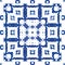 Portuguese ornamental azulejo ceramic