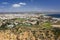 Portuguese southern golden coast cliffs. City of Lagos in Algarve, Portugal