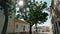 Portuguese streets in the southern town of Tavira, with historic traditional houses. Shooting with a stabilizer.