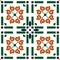 Portuguese tile Azulejo vector background geometric pattern.