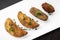 Portuguese traditional mixed fried tapas snacks on plate