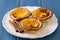 Portuguese typical cookies pasteis de nata