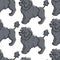 Portuguese Water Dog pet domestic animal seamless pattern