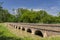 Portz Insel bridge near Mikulov, Southern Moravia, Czech Republic