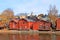 Porvoo. Finland. The Old Red Storage Buildings