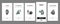 Pos Terminal Device Onboarding Icons Set Vector